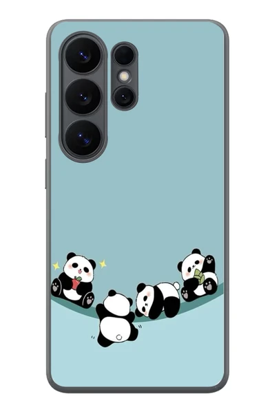 Le Balvo Samsung Galaxy S26 Ultra Uyumlu Panda Ailesi Baskılı Silikon Kılıf ürün görseli 1