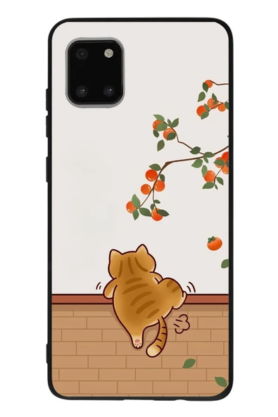 Le Balvo Samsung Galaxy Note 10 Lite Uyumlu Kedi Tırmanıyor Baskılı Silikon Kılıf ürün görseli 1