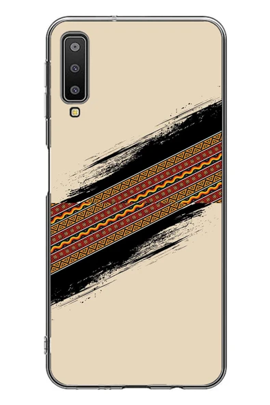 Le Balvo Samsung Galaxy A7 2018 Uyumlu Yan Motif Baskılı Silikon Kılıf ürün görseli 1