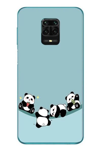 Le Balvo Redmi Note 9s Uyumlu Panda Ailesi Baskılı Silikon Kılıf ürün görseli 1
