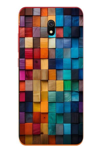 Le Balvo Redmi 8A Uyumlu Gökkuşağı Duvarı Baskılı Silikon Kılıf ürün görseli 1