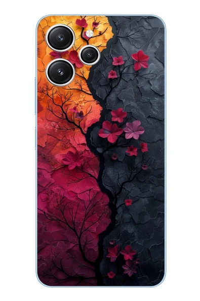 Le Balvo Redmi 12 Uyumlu Yaprak Geçişkenliği Baskılı Silikon Kılıf ürün görseli 1