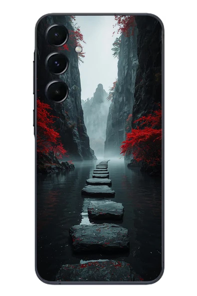 Le Balvo Samsung Galaxy A55 Uyumlu Karanlık Yolu Baskılı Silikon Kılıf ürün görseli 1