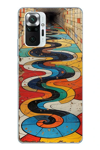 Le Balvo Redmi Note 10 Pro Uyumlu Renk Duvarı Baskılı Silikon Kılıf ürün görseli 1