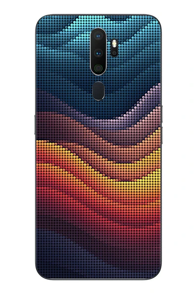 Le Balvo Oppo A5 2020 Uyumlu Noktalı Renkler Baskılı Silikon Kılıf ürün görseli 1