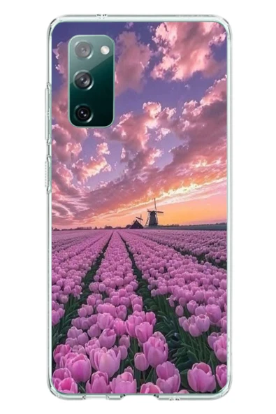 Le Balvo Samsung Galaxy S20 FE Uyumlu Lale Bahçesi Baskılı Silikon Kılıf ürün görseli 1