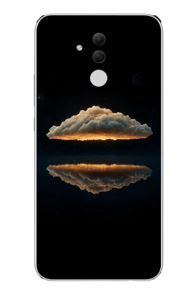 Le Balvo Huawei Mate 20 Lite Uyumlu Bulut Yansıması Baskılı Silikon Kılıf ürün görseli 1