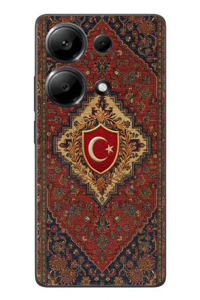 Le Balvo Redmi Note 13 Pro 4G Uyumlu Türkiye Bayraklı Halı Baskılı Silikon Kılıf ürün görseli 1