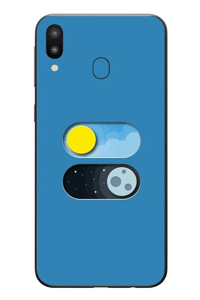 Le Balvo Samsung Galaxy M20 Uyumlu Gece Gündüz Geçiş Baskılı Silikon Kılıf ürün görseli 1