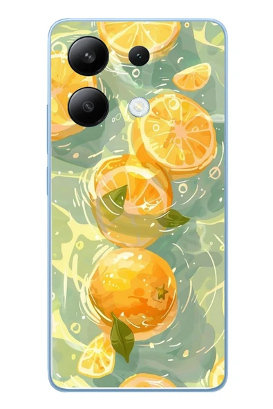 Le Balvo Redmi Note 13 4G Uyumlu Limonlar Pastel Baskılı Silikon Kılıf ürün görseli 1