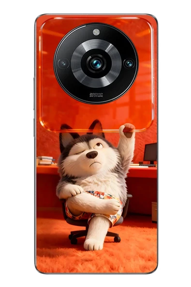 Le Balvo Realme 11 Pro Uyumlu Keyifli Köpek Baskılı Silikon Kılıf ürün görseli 1