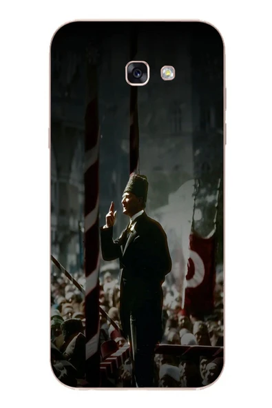Le Balvo Samsung Galaxy A7 (2017) Uyumlu Atatürk Hitap Ediyor Baskılı Silikon Kılıf ürün görseli 1