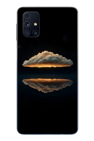 Le Balvo Samsung Galaxy M31s Uyumlu Bulut Yansıması Baskılı Silikon Kılıf ürün görseli 1