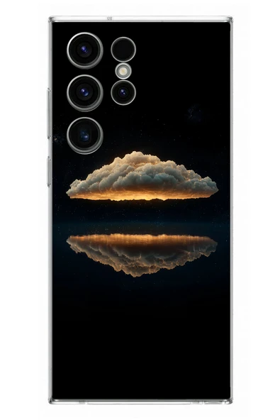 Le Balvo Samsung Galaxy S23 Ultra Uyumlu Bulut Yansıması Baskılı Silikon Kılıf ürün görseli 1