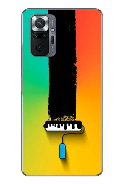 Le Balvo Redmi Note 10 Uyumlu Boya Rulosu Baskılı Silikon Kılıf ürün görseli 1