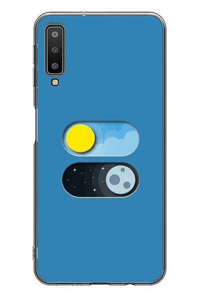 Le Balvo Samsung Galaxy A7 2018 Uyumlu Gece Gündüz Geçiş Baskılı Silikon Kılıf ürün görseli 1