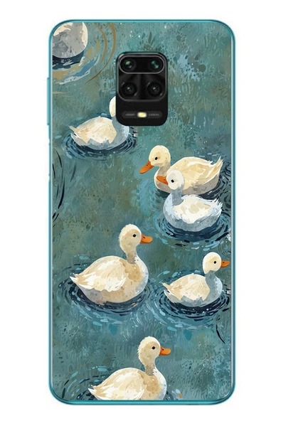 Le Balvo Redmi Note 9s Uyumlu Yüzen Ördekler Baskılı Silikon Kılıf ürün görseli 1