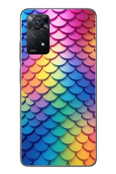 Le Balvo Redmi Note 11 Pro 4G Uyumlu Gökkuşağı Renkleri Baskılı Silikon Kılıf ürün görseli 1