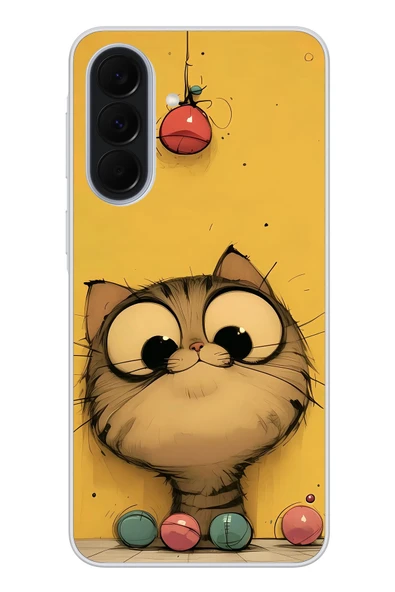 Le Balvo Samsung Galaxy A37 Uyumlu Kedi Çizgisi Baskılı Silikon Kılıf ürün görseli 1