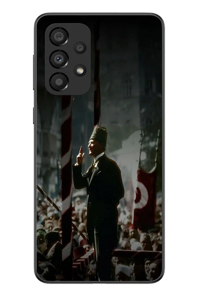 Le Balvo Samsung Galaxy A33 Uyumlu Atatürk Hitap Ediyor Baskılı Silikon Kılıf ürün görseli 1