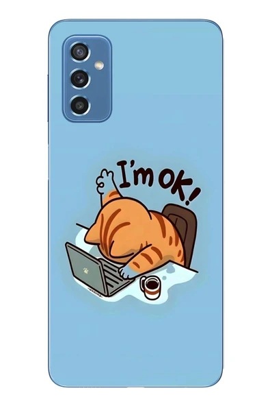 Le Balvo Samsung Galaxy M52 Uyumlu l'M Ok Baskılı Silikon Kılıf ürün görseli 1