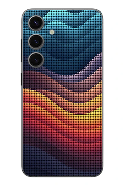 Le Balvo Samsung Galaxy S24 Uyumlu Noktalı Renkler Baskılı Silikon Kılıf ürün görseli 1