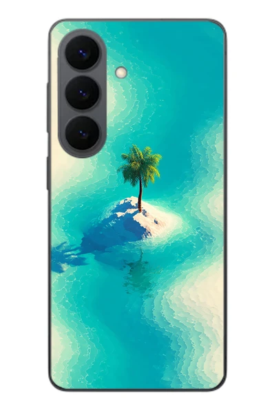 Le Balvo Samsung Galaxy S26 Uyumlu Adada Palmiye Baskılı Silikon Kılıf ürün görseli 1