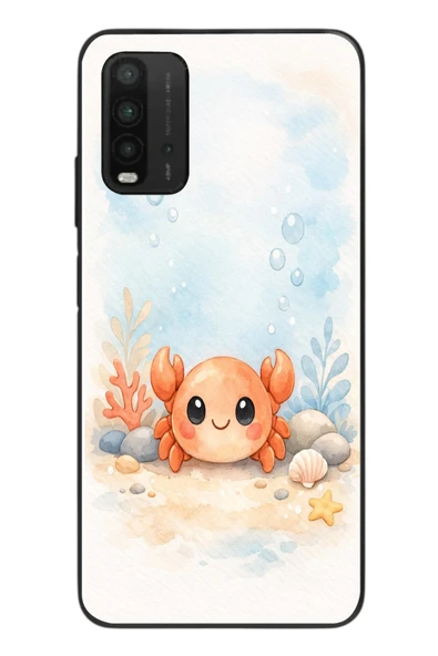 Le Balvo Redmi 9T Uyumlu Sevimli Yengeç Baskılı Silikon Kılıf ürün görseli 1