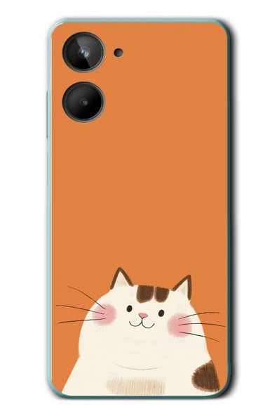 Le Balvo Realme 10 4G Uyumlu Kedi Baskılı Silikon Kılıf ürün görseli 1