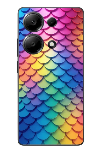 Le Balvo Redmi Note 13 Pro 4G Uyumlu Gökkuşağı Renkleri Baskılı Silikon Kılıf ürün görseli 1