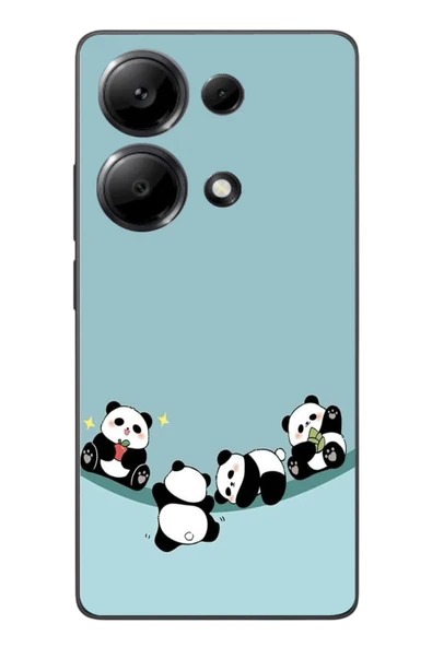 Le Balvo Redmi Note 13 Pro 4G Uyumlu Panda Ailesi Baskılı Silikon Kılıf ürün görseli 1