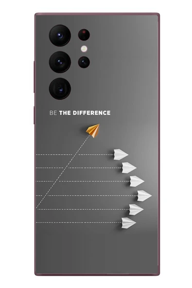 Le Balvo Samsung Galaxy S22 Ultra Uyumlu Be The Difference Baskılı Silikon Kılıf ürün görseli 1