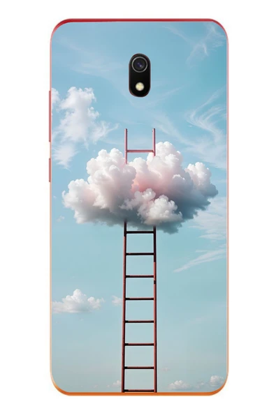 Le Balvo Redmi 8A Uyumlu Buluta Çıkan Merdiven Baskılı Silikon Kılıf ürün görseli 1