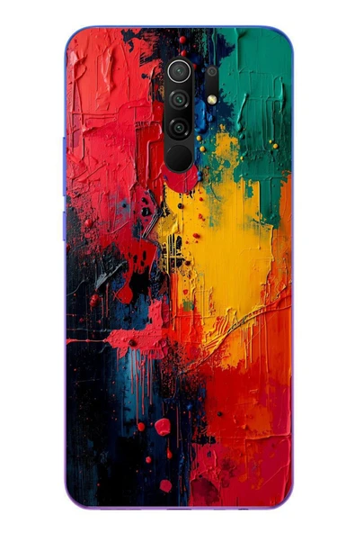 Le Balvo Redmi 9 Uyumlu Renklerin Dansı Baskılı Silikon Kılıf ürün görseli 1