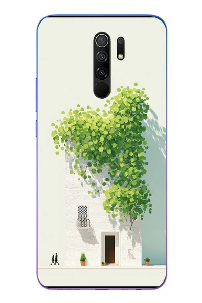Le Balvo Redmi 9 Uyumlu Sarmaşıklı Ev Baskılı Silikon Kılıf ürün görseli 1