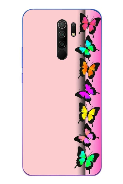 Le Balvo Redmi 9 Uyumlu Kelebeklerin Rüyası Baskılı Silikon Kılıf ürün görseli 1