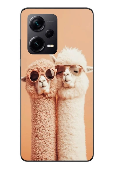 Le Balvo Redmi Note 12 Pro Plus Uyumlu Sevgili Lamalar Baskılı Silikon Kılıf ürün görseli 1
