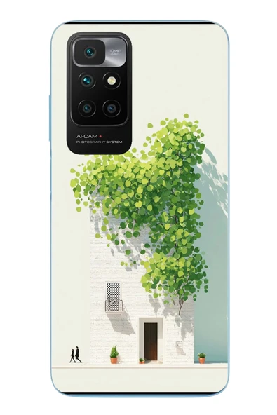 Le Balvo Redmi 10 2022 Uyumlu Sarmaşıklı Ev Baskılı Silikon Kılıf ürün görseli 1