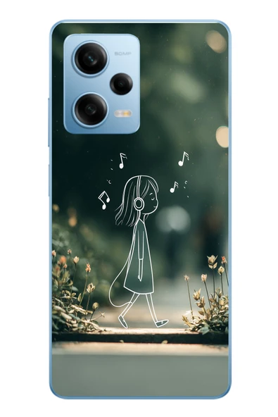 Le Balvo Redmi Note 12 Pro 5G Uyumlu Neon Kız Çocugu Baskılı Silikon Kılıf ürün görseli 1