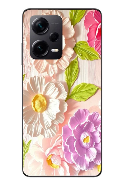 Le Balvo Redmi Note 12 Pro Plus Uyumlu Beyaz Papatyalar Baskılı Silikon Kılıf ürün görseli 1