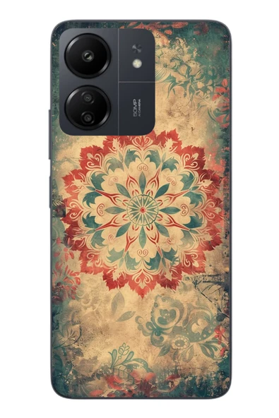 Le Balvo Redmi 13C Uyumlu Ebru Çizgisel Baskılı Silikon Kılıf ürün görseli 1