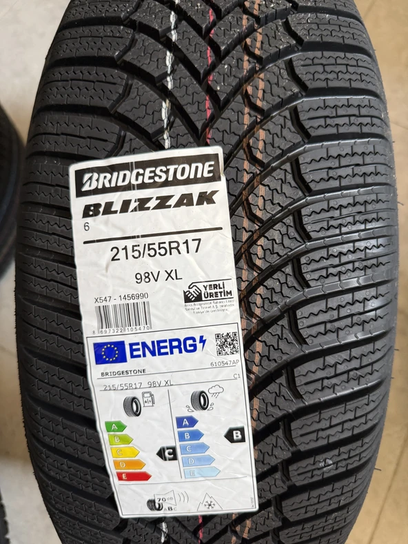 BRIDGESTONE / 215/55R17 (BLIZZAK 6) 2026 KIŞ LASTİĞİ (1 ADET FİYATIDIR. EN AZ 2 ADET VERİLMEKTEDİR) ürün görseli 1