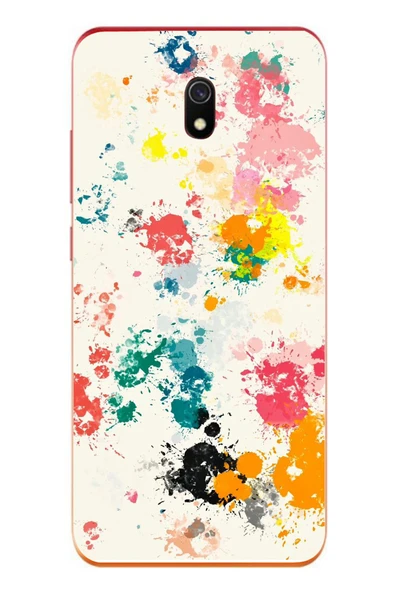 Le Balvo Redmi 8A Uyumlu Renkli Boyalar Baskılı Silikon Kılıf ürün görseli 1
