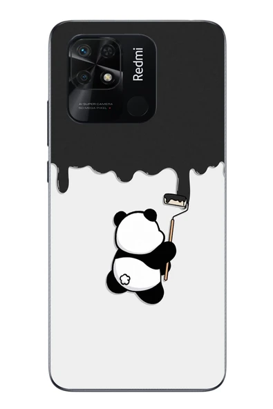 Le Balvo Redmi 10C Uyumlu Boyacı Panda Baskılı Silikon Kılıf ürün görseli 1