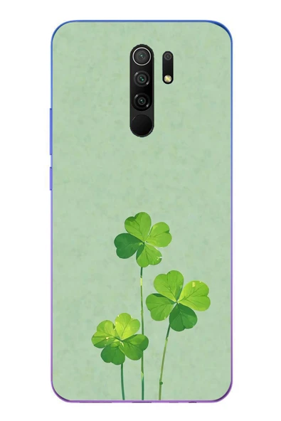 Le Balvo Redmi 9 Uyumlu Üçlü Yonca Baskılı Silikon Kılıf ürün görseli 1