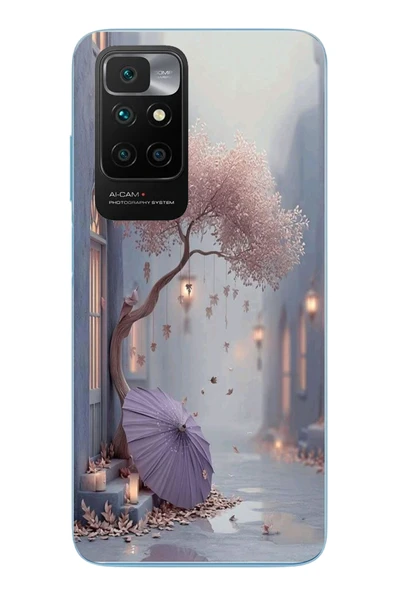 Le Balvo Redmi 10 2022 Uyumlu Mor Lamba Altı Baskılı Silikon Kılıf ürün görseli 1