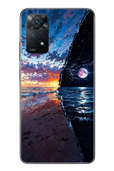 Le Balvo Redmi Note 11 Pro 4G Uyumlu Deniz Günbatımı Baskılı Silikon Kılıf ürün görseli 1