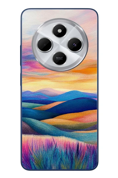 Le Balvo Redmi 14C Uyumlu Renkli Pastel Günbatımı Baskılı Silikon Kılıf ürün görseli 1