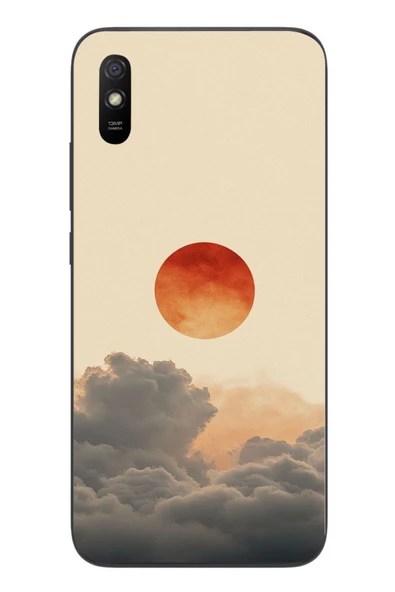 Le Balvo Redmi 9A Uyumlu Bulut ve Güneş Baskılı Silikon Kılıf ürün görseli 1