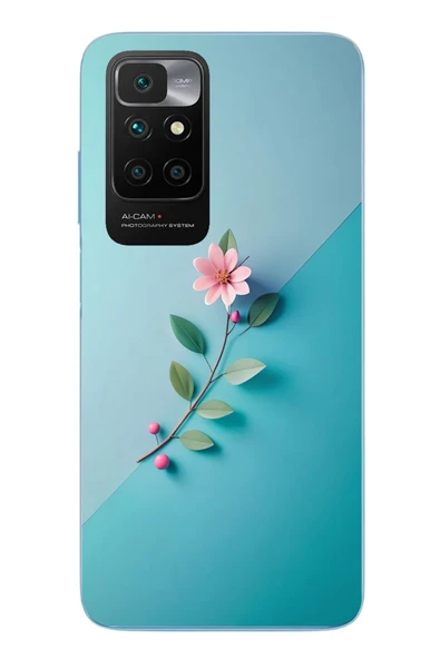 Le Balvo Redmi 10 2022 Uyumlu Çiçeğin Pembesi Baskılı Silikon Kılıf ürün görseli 1